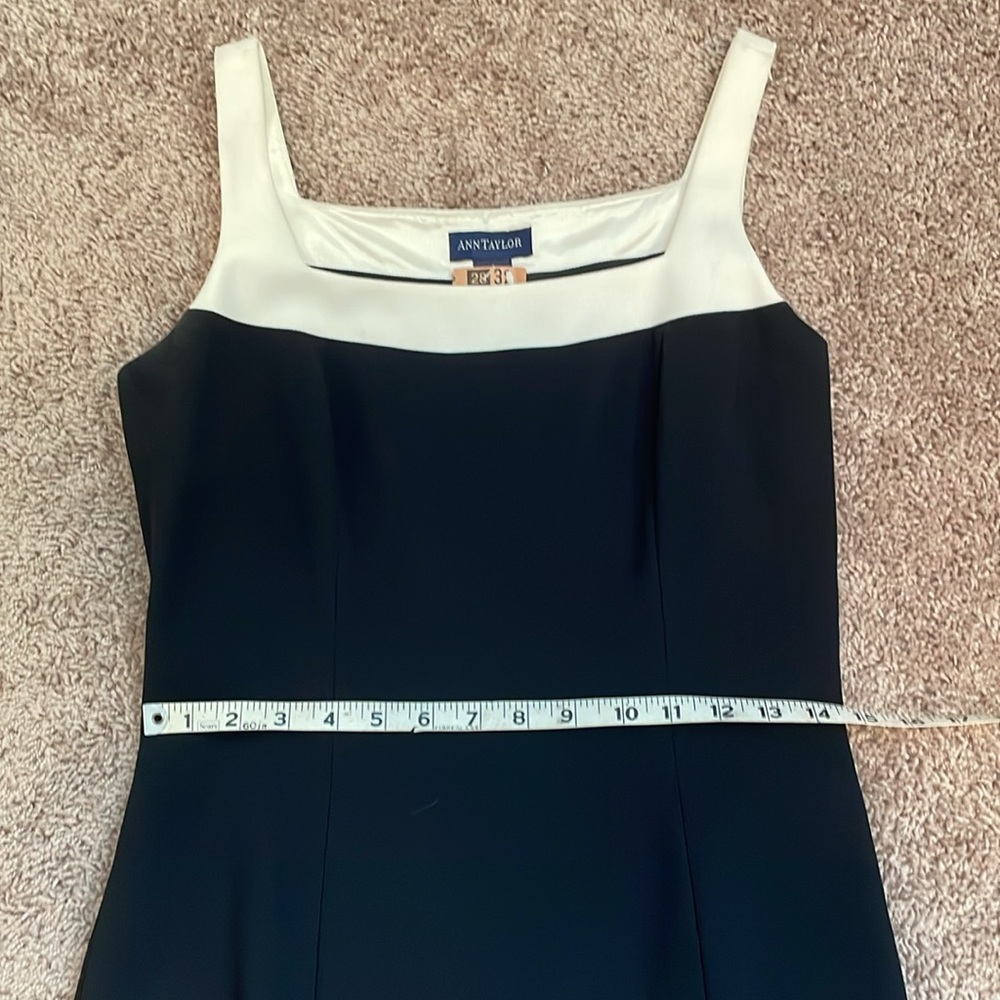 Ann Taylor black and white cocktail evening dress - Picture 6 of 12